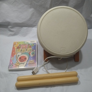 【USED】Wii用 太鼓の達人「決定版」 & バチ&太鼓コントローラー <ジャンク>