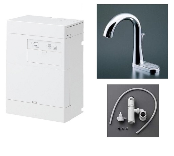 【新品】TOTO RECK03B1+TEN85G1H (100V) +RHE710R 電気温水器 自動水栓 排水ホッパーセット 湯ぽっと 【新品訳あり品】