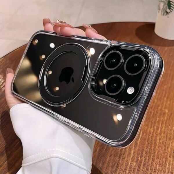 iyite iPhone 16 Pro Max ケース 耐衝撃 MagSafe対応 黄変防止/透明 高耐久性【定点360度回転】【
