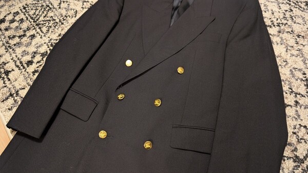 希少 deadstock 英国製 BURBERRYS バーバリー ダブルジャケット 紺ブレ ブレザー made in uk euro vintage チェスターバリー 金ボタン