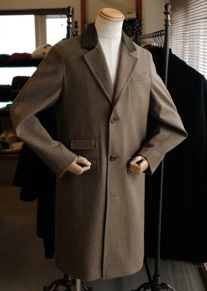 定価19万 chrysalis カバートコート 36 クリサリス coat チェスターコート カバートクロス cordings 英国製 グレンフェル