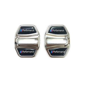BMW ドアロック ストライカー ドアロックカバー 2個セット 1 2 3 4 5 6 7シリーズ X1 X3 X4 X5 X6 左3本ライン 銀