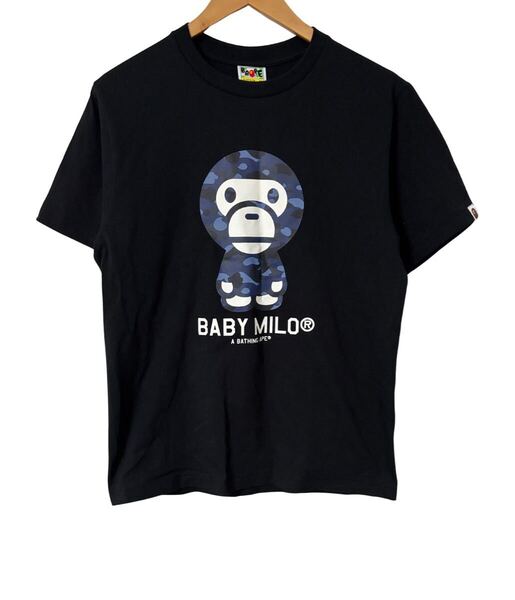 BAPE Camo Big Baby Milo Tee / ベイプ カモ ベイビーマイロ Tシャツ Mサイズ a bathing ape 半袖 Tシャツ ブラック アベイシングエイプ