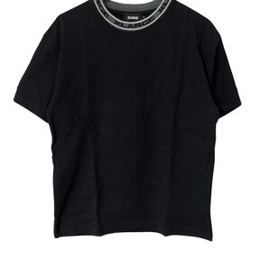 XLARGE 襟ロゴ リブクルーネックTシャツ 黒 M メンズ ストリート 半袖 Rib Collar Logo Black Tee M Men’s Streetwear Short Sleeve 半袖