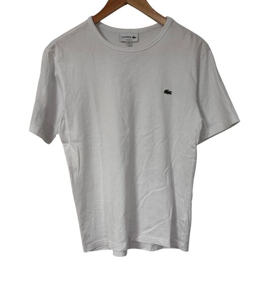ラコステ ワンポイントロゴ Tシャツ 白 XSサイズ(FR2)ベトナム製LACOSTE White Logo T-shirt XS Size (FR2) Made in Vietnam 半袖