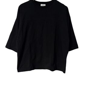 LANVIN en Bleu バックロゴ オーバーサイズTシャツ 黒 サイズ48 Oversized T-Shirt Black Size 48 Back Logo Cotton Tee
