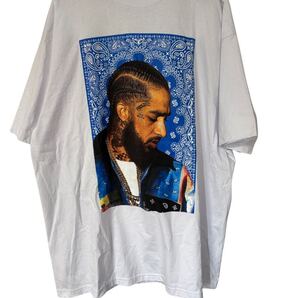 Nipsey Hussle 追悼Tシャツ SHAKA WEAR製 3XL 白 バンダナ柄プリント Tribute T-Shirt SHAKA WEAR 3XL White Bandana Graphic 半袖