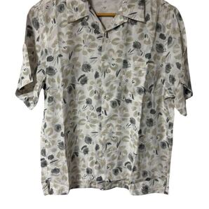 TOWN by Shuttle Notes 総柄レーヨンシャツ Sサイズ 日本製 花柄 半袖 All-over Rayon Shirt Size S Made in Japan Floral