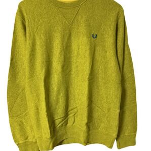 美品 フレッドペリー アシッドグリーン スウェット トレーナー クルーネック Sサイズ Fred Perry Acid Green Crew Neck Sweatshirt Size S