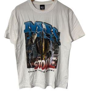 MFC STORE プリントTシャツ 白 KNOW YOUR ENEMY Mサイズ 綿100% Graphic Tee White KNOW YOUR ENEMY M Cotton 100% 半袖