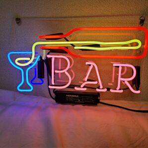 オリジナル ネオン管 BARネオンサイン グラスとボトルデザイン 壁掛け照明 看板 インテリア ネオンサイン OPEN
