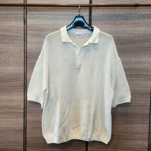 ★ 美品! JOURNAL STANDARD (ジャーナルスタンダード) メッシュデザインポロシャツ ニットポロシャツ サマーニット 白 ★