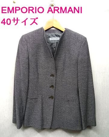 未使用品 アルマーニ ARMANI ノーカラージャケット ラメツイード 2025年最新】Yahoo!オークション -アルマーニ レディース