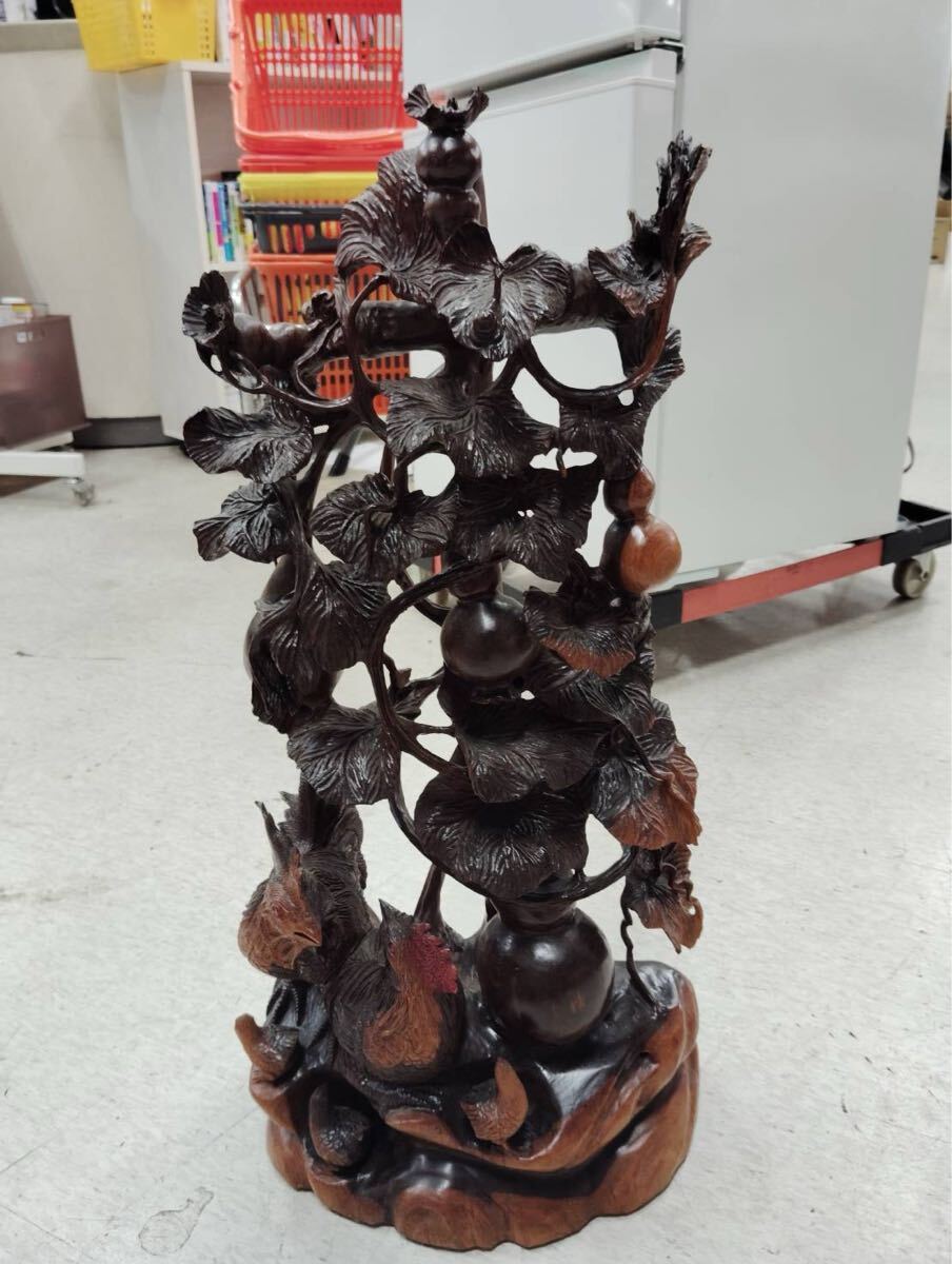 木彫 瓢箪紋壺 共箱付き 古董品 ひょうたん 古道具 瓢箪 ひょうたん 水筒 徳利 木製盃つき 根付 - メルカリ