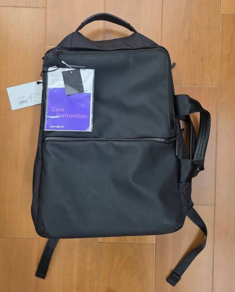 送料無料!【中古良品】正規品 サムソナイト ビジネスリュック ビジネスバッグ サブ-リム L A4 B4 2WAY 撥水 抗菌 HT7-09003(ブラック)