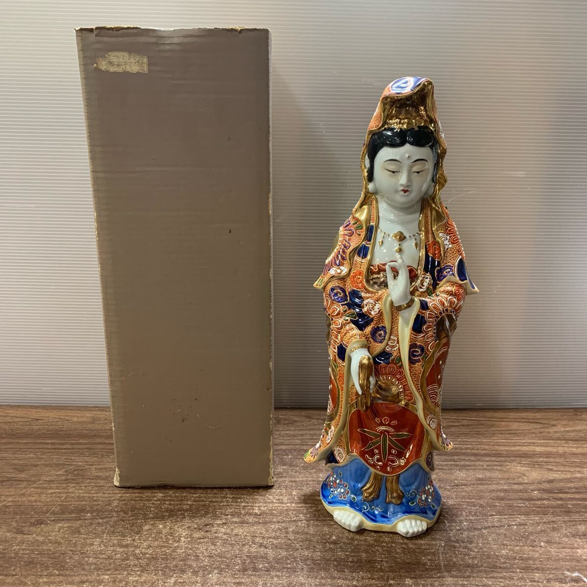 九谷焼 観音様 観音菩薩像 縁起物 高さ34cm 九谷焼 観音様 観音菩薩像 縁起物 高さ34cm Yahoo!オークション