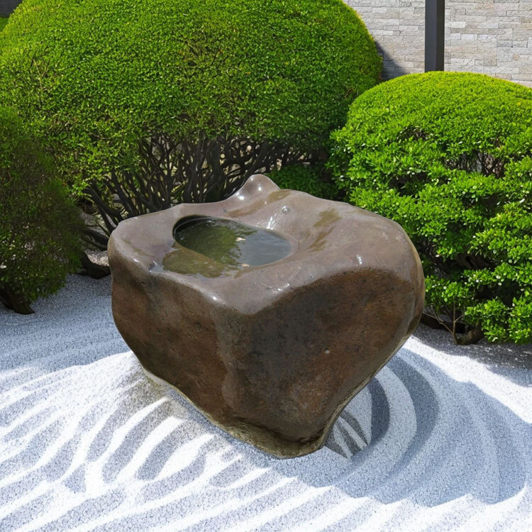 ③つくばい　54㎝✖️43㎝　引き取り限定 和風庭園 ＜つくばい＞ 製品カタログ 一覧 : 製品紹介 - 京都の