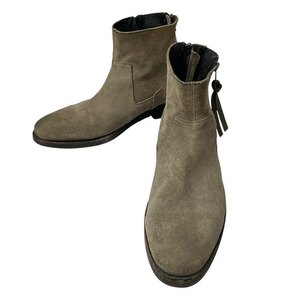 ALLSAINTS 【men4864I】 スエードレザーサイド&バックジップアンクルブーツ シューズ 靴 クツ 43 オールセインツ メンズ AR
