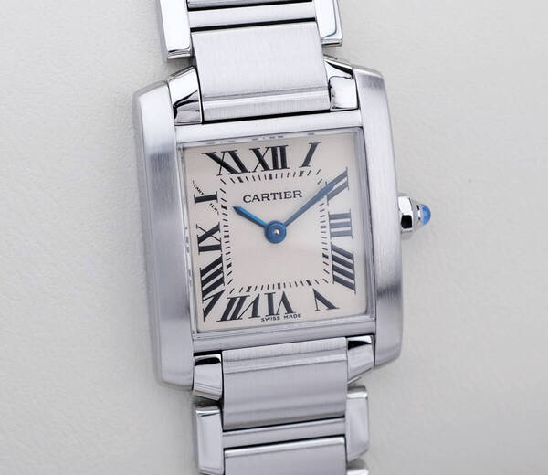 美品 カルティエ タンク フランセーズ シルバー ローマン SM Cartier