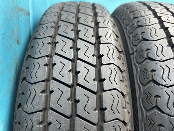 ①2022年製145/80R12 80/78N LTバリ山!うっすらツブ有り!中古タイヤ4本セット YOKOHAMA ヨコハマ SUPER VAN 356