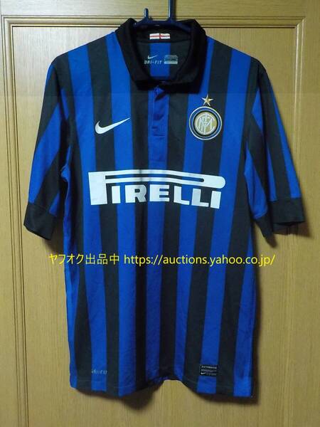 USED【即決 送料無料】NIKE インテル ミラノ 2011/2012 ホーム半袖 ユニフォーム S セリエA サッカー 678-5
