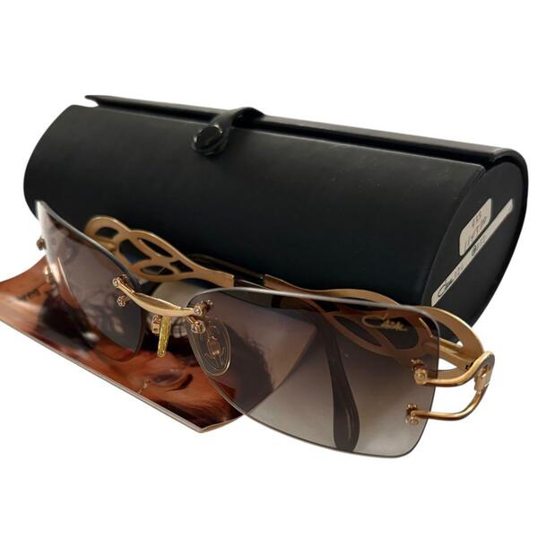 美品 CAZAL カザール サングラス ゴールド フレーム ロゴ グラデーション ヴィンテージ Vintage 眼鏡 メガネ アイウェア メンズ
