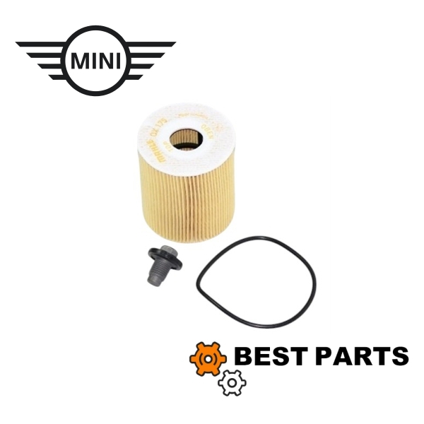 新品 BMW MINI オイルフィルターセット シール付 オイル交換セット R5