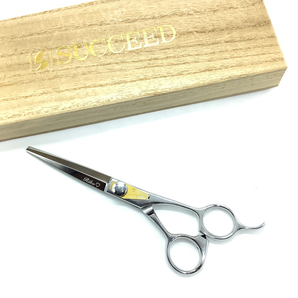 美品【サクシードSUCCEED】HEAT6.0 ヒート シザー オフセット 理容 美容ハサミ 美容師 理容師 右利き 6インチ 中古 sc2322