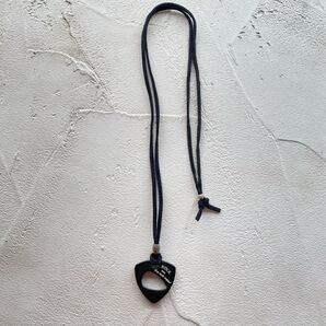 【希少 EFFECTOR エフェクター ROCK on the eye wear ピック型 メガネホルダー ネックレス ブラック アクセサリー ペンダント レザー】