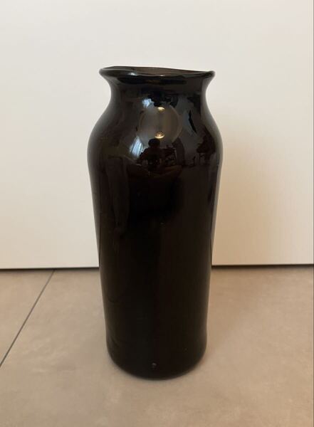 18世紀 フランス アンティーク 黒瓶 ピクルスボトル 花器 ピッチャー ガラス フラワーベース インテリア