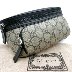 【新品 未使用】GUCCI ベルトバッグ ボディバッグ GGスプリーム キャンバス 男女兼用 ユニセックス ベージュ ブラック イタリア製 グッチ