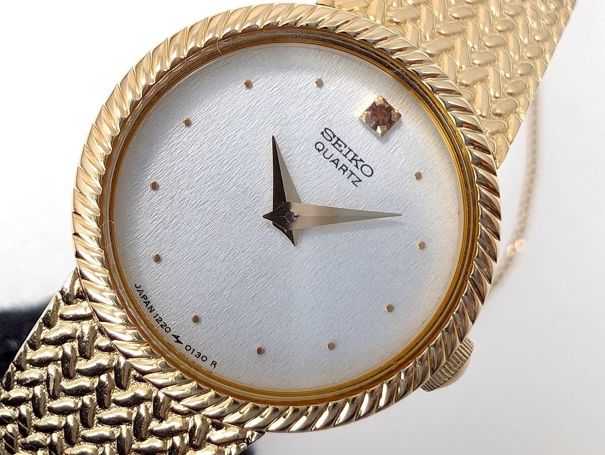 Seiko 1220-0020 白系文字盤 石付 ラウンド クオーツ Yahoo!オークション -「1220」(セイコー) (さ行)の落札相場