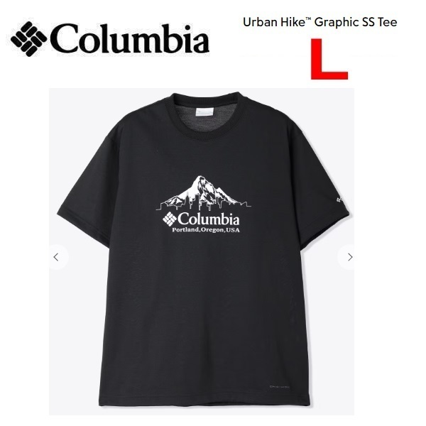 Columbia コロンビア アーバンハイクグラフィックTシャツ ブラック L PM0616 メンズ Tシャツ アウトドア