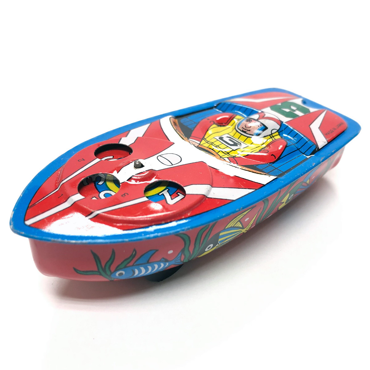希少 ポパイ TIN SPEEDBOAT ボート ブリキ Popeye Tin Speedboat 初版 POPEYE TIN SPEEDBOAT ポパイ ブリキ