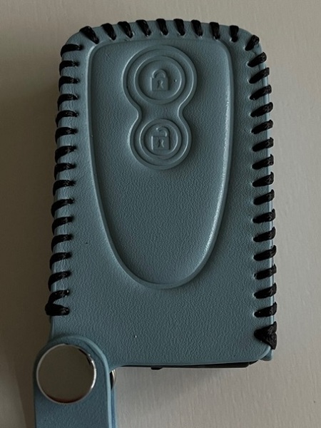 牛革ぴったりフィットケース ココア ムーヴ タント bB パッソ クー ピクシススペース キーケース スマートキーケース パステルブルー色 2