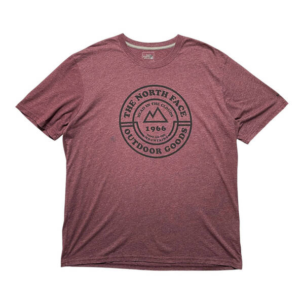 USA 古着 THE NORTH FACE ノースフェイス Tシャツ ロゴ プリント パープル メンズXL クルーネック アウトドア BA3987