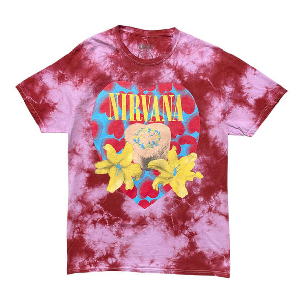 正規品 オフィシャル NIRVANA ニルバーナ ニルヴァーナ ハートシェイプトボックス タイダイ ロック Tシャツ メンズM ヴィンテージ BA4265