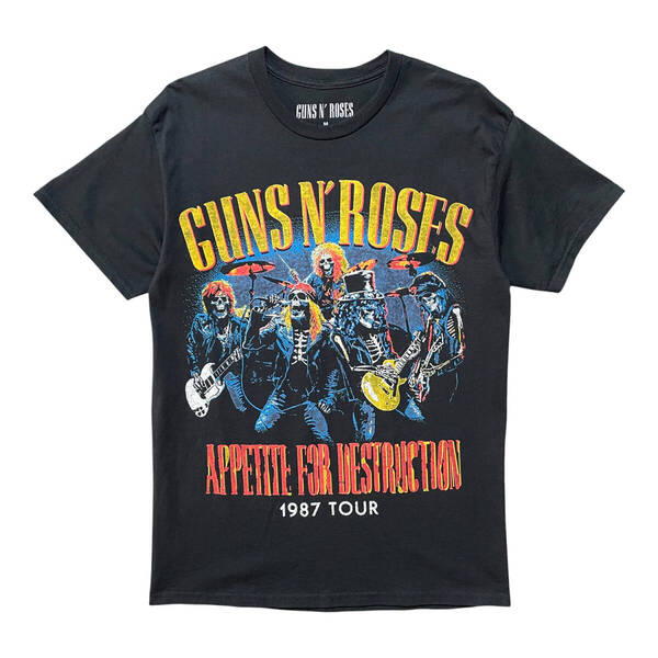 正規品 オフィシャル Guns N' Roses appetite for destruction ガンズアンドローゼス ロック バンドTシャツ Tシャツ メンズM BA4297