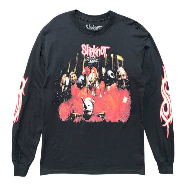 正規品 オフィシャル Slipknot Spit It Out スリップノット ミクスチャー ロックTシャツ 長袖Tシャツ ロンT 袖プリント メンズM BA4307