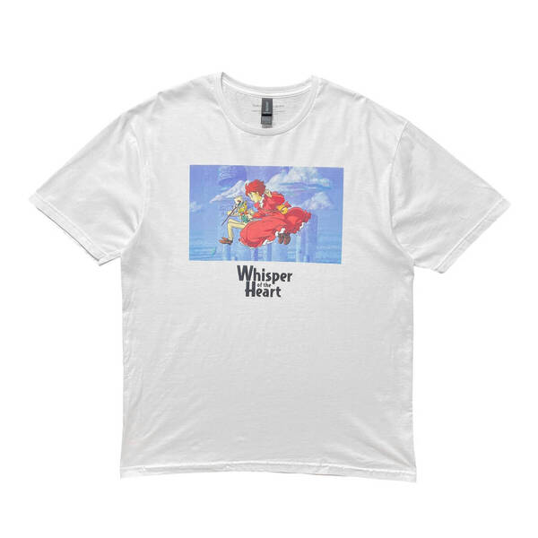 海外版 公式 オフィシャル スタジオジブリ 映画 Whisper of the Heart 耳をすませば Tシャツ メンズL ホワイト スノーマン 岩本照 BA4358