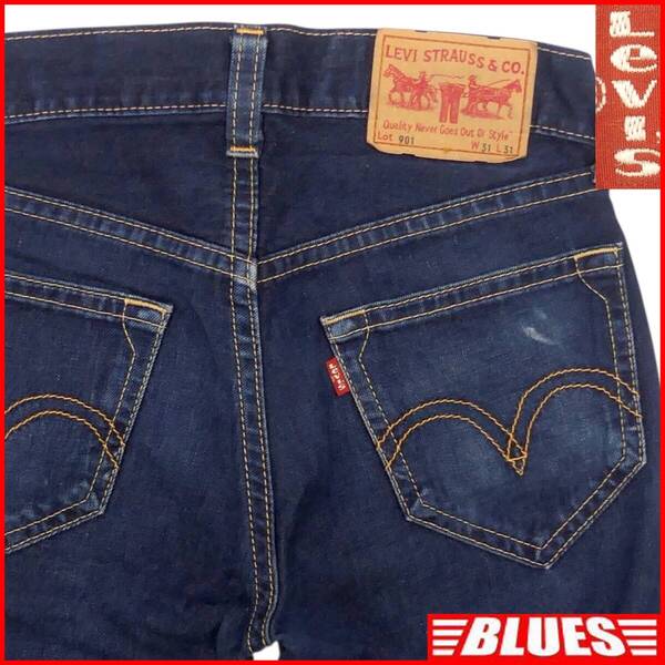 即決★リーバイス 901★W31 ストレートジーンズ Levis メンズ ボタンフライ デニム パンツ ジーパン ボトムス ローライズ