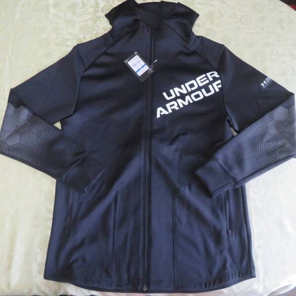 自宅保管未使用タグ付【UNDER ARMOUR パフォーマンス ニット ハイブリッド フルジップ フーディー】1371919★アンダーアーマーUA★XL