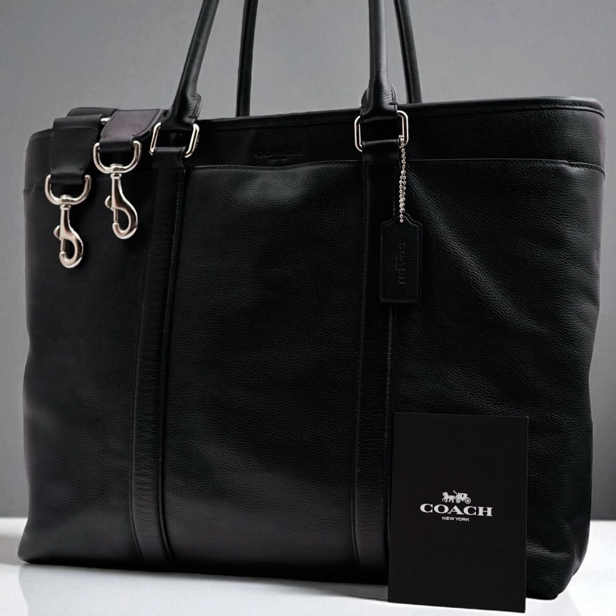 【美品】コーチ　メトロポリタン　トートバッグ　ビジネスバッグ　ペブルドレザー　紺 公式】COACH – コーチ | メトロポリタン トート
