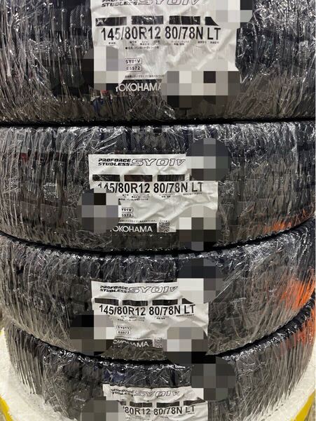 25年製!送料込み!全国一律送料込み16500円!145/80R12 80/78ヨコハマタイヤ スタッドレスSY01V新品4本セット145R12 6PR軽トラ 軽バン