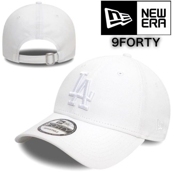ニューエラ キャップ 帽子 9FORTY ナインフォーティ ドジャース ホワイト×ホワイト MLBキャップ NEWERA 9FORTY LEAGUE BASIC CAP 新品