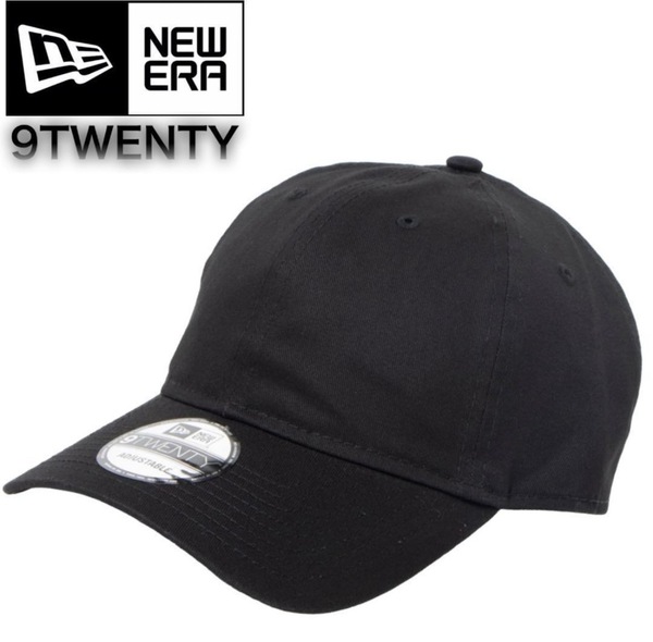 ニューエラ キャップ 帽子 9TWENTY 無地 NE201 ブラック ベースボールキャップ 柔らか クロスストラップ 調節可 NEWERA 9TWENTY 新品
