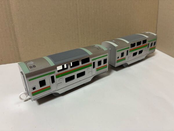 【プラレール】E233系湘南色 中間車 グリーン車 ダブルデッカー 2両