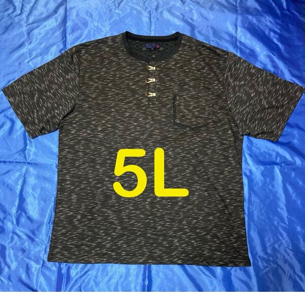 和柄Tシャツ 和柄 和風 ヘンリーネック メンズ大きいサイズ5L
