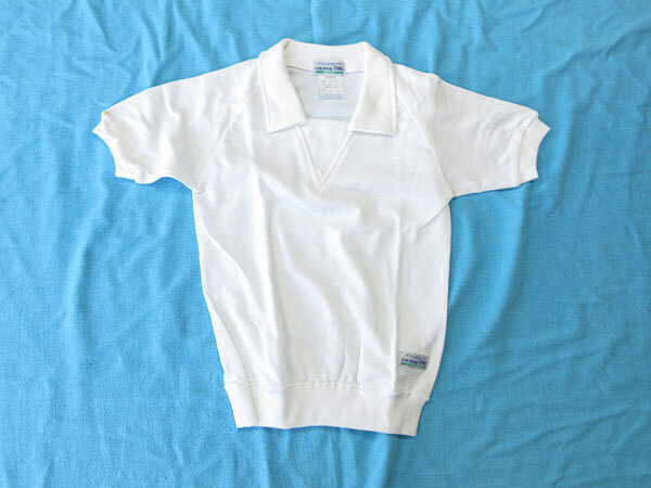 体操服 体操着★小学校 中学校★半袖Tシャツ★SCHOOL UNI スクールユニ★#2300★ホワイト★130サイズ★シミあり