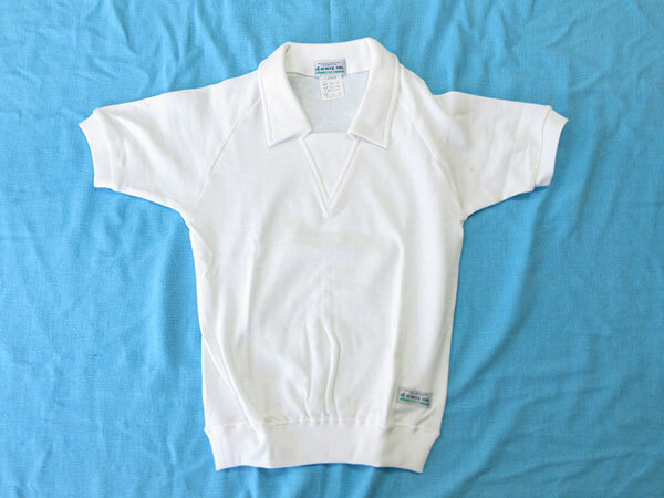 体操服 体操着★小学校 中学校★半袖Tシャツ★SCHOOL UNI スクールユニ★#2300★ホワイト★140サイズ★シミあり